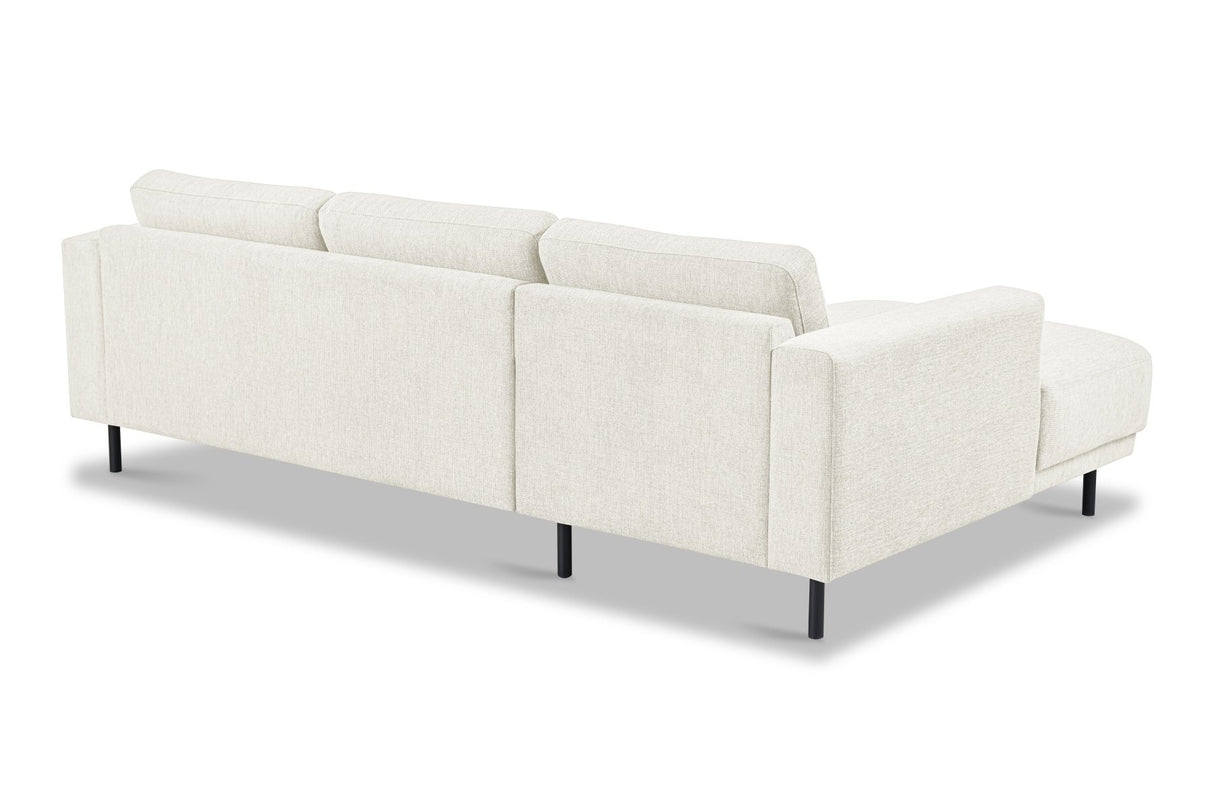 Banken - Moderne Hoekbank Links Beige Stof Aniko met Chaise Longue 238x142x78 cm - Dimehouse