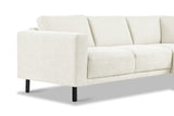 Modern 3-seater Corner Sofa Right Beige Fabric Aniko with Lounger 240x197x78 cm 