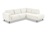 Modern 3-seater Corner Sofa Right Beige Fabric Aniko with Lounger 240x197x78 cm 