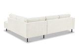 Modern 3-seater Corner Sofa Right Beige Fabric Aniko with Lounger 240x197x78 cm 