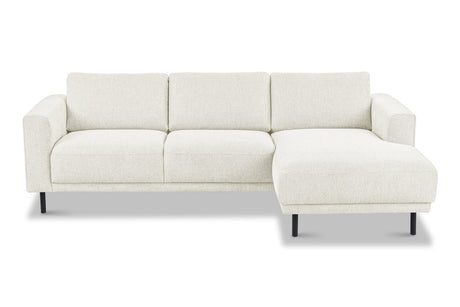 Modern Right Corner Sofa Beige Fabric Aniko with Chaise Longue 238x142x78 cm 