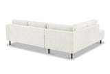 Modern 3-seater Corner Sofa Left Beige Fabric Aniko with Lounger 240x197x78 cm 