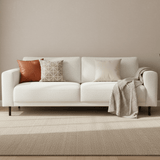 Modern 3-seater Beige Fabric Sofa Aniko 213x90x78 cm 