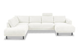 Modern U-Shape Corner Sofa Left Beige Fabric Aniko 310x197x78 cm 