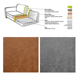 Cognac microfiber corner sofa Tulin - right 