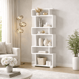 Bookcase block white melamine 60x165x19.5 cm