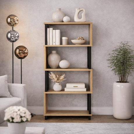 Bookcase Ceylan Walnut Melamine 80x128x22 cm