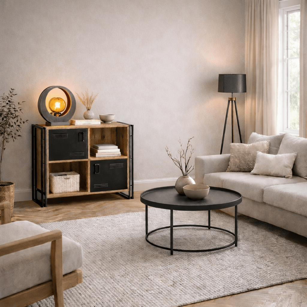 Bookcase Cosmo Atlantic Pine Black Melamine 89x89x35 cm