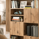 Boekenkasten - Boekenkast Marina Flora Atlantisch Dennenhout Melamine 80x155x36 cm - Dimehouse