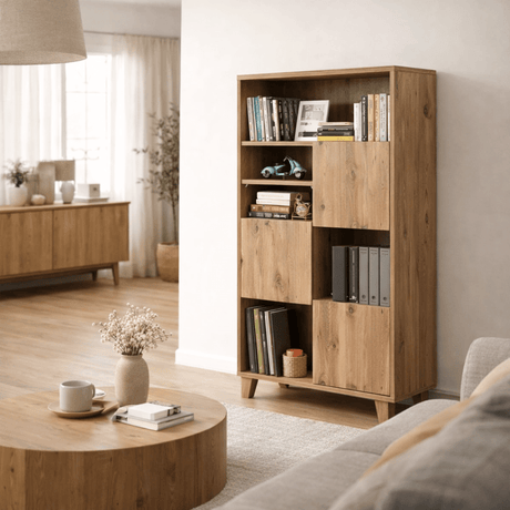 Bookcase Marina Flora Atlantic Pine Melamine 80x155x36 cm