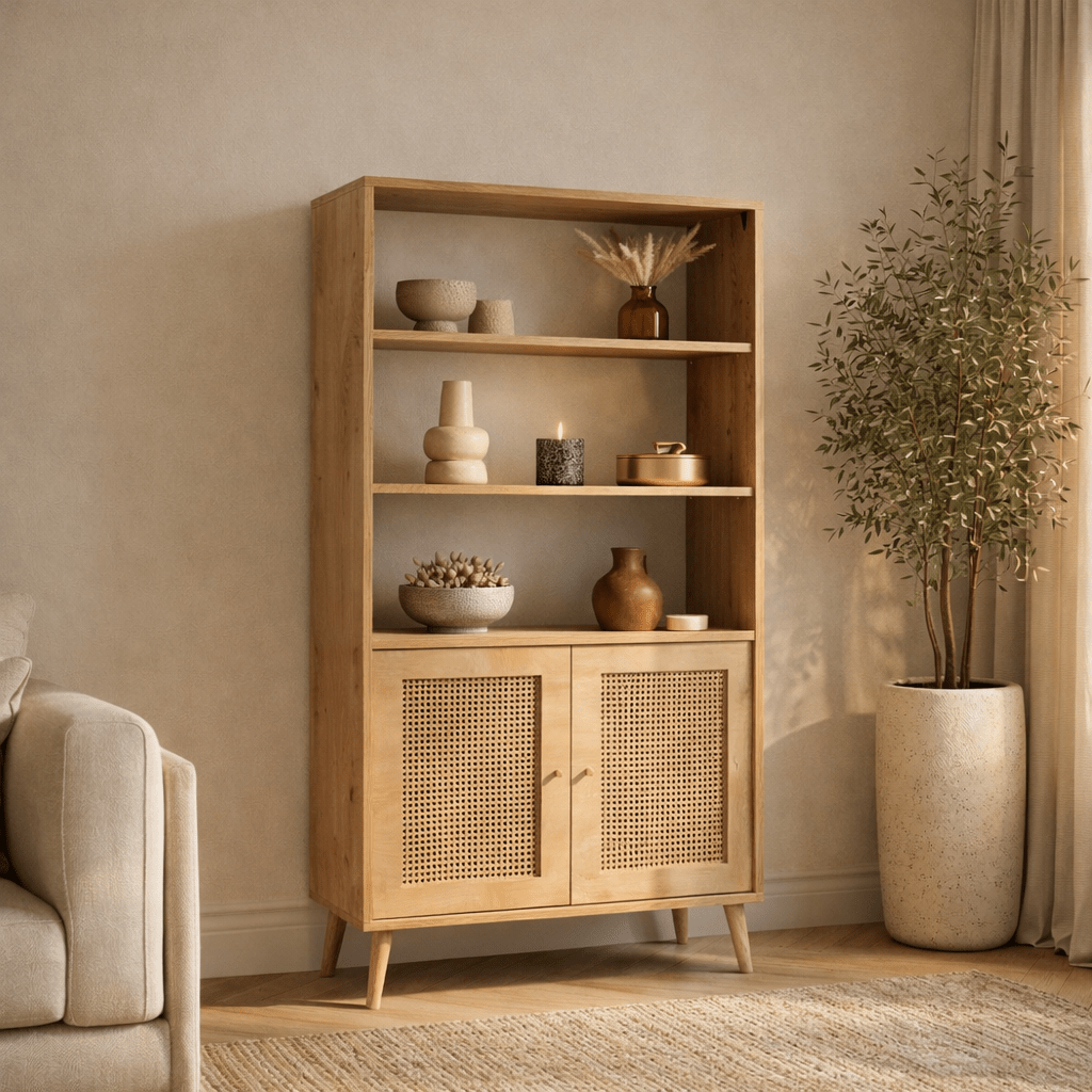 Bookshelf Hazeran Oak Beech Wood 40x90x158 cm 