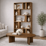 Bookcase Lima Walnut Melamine 90x180x20 cm