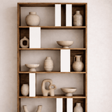 Bookcase lima walnut white melamine 90x180x20 cm