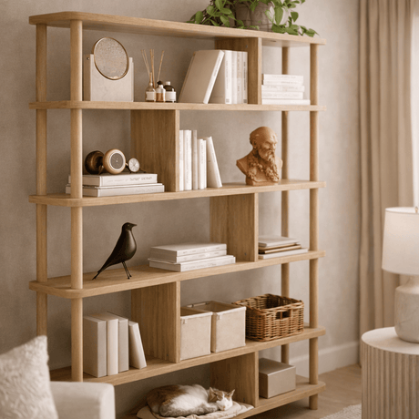 Bookcase Meta Atlantic Pine Melamine 120x168.5x28 cm