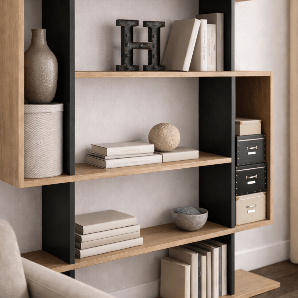 Bookcase mito sonoma oak anthracite melamine 110x161x25.5 cm