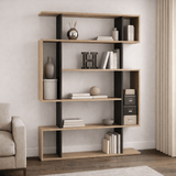 Bookcase mito sonoma oak anthracite melamine 110x161x25.5 cm