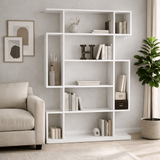 Bookcase mito white melamine 110x161x25.5 cm