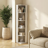 Bookcase Nati White Melamine 34X161X34 CM