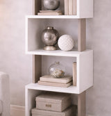 Bookcase Piri White Mokka Melamine 35x161x30 cm