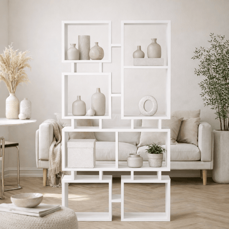 Bookcase Rail White Melamine 79x166.5x24 cm