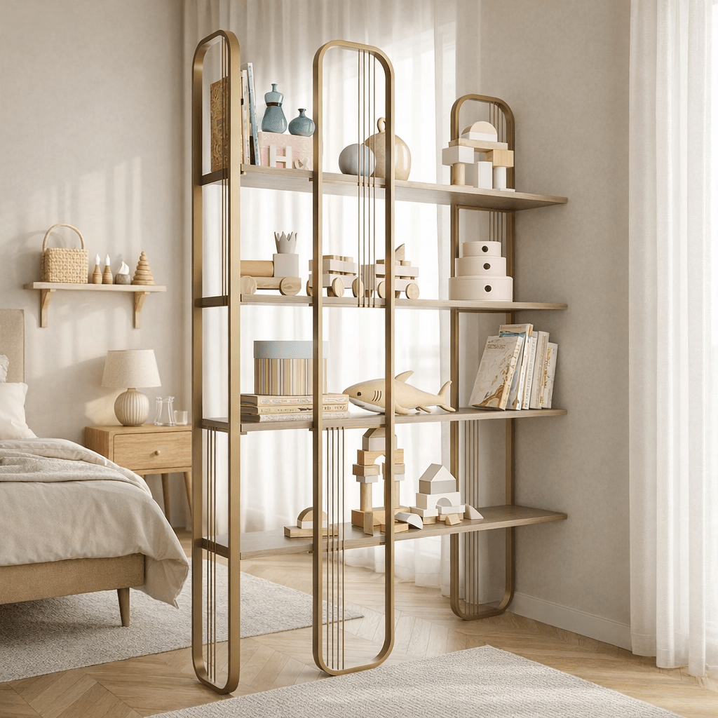 Boekenkasten - Boekenkast Sierra Geel Melamine 124x182x26 cm - Dimehouse