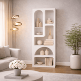 Bookcase Venus white melamine 60x150x32 cm