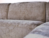 Corner sofa with high legs taupe velvet Chloe - right 