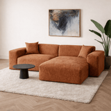 Corner sofa Wayne Chenille Taupe 260cm - Left & Right Mountable