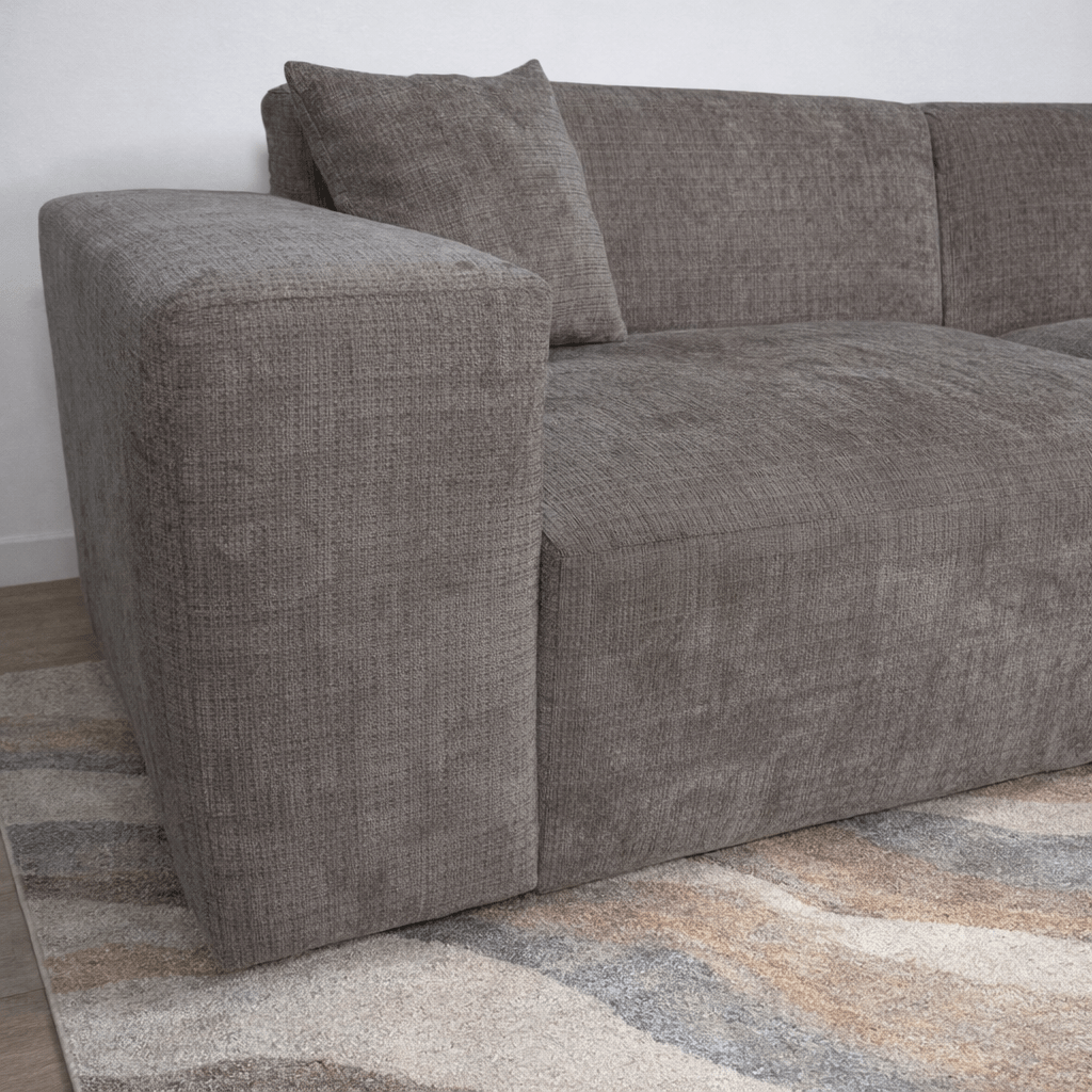 Corner sofa Wayne Chenille Taupe 260cm - Left & Right Mountable