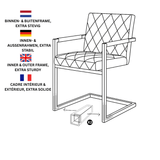 Industrial Dining Chair Cognac Ruben - With Armrests