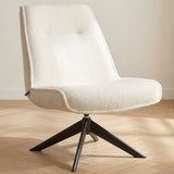 Draaibare fauteuil Marijn teddy naturel sfeerfoto in modern interieur