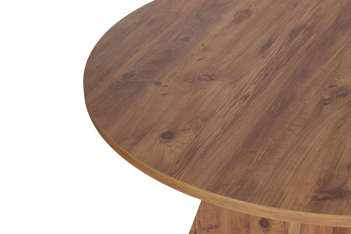 Round Dining Table Mary in Pine-Look Melamine – 125 cm