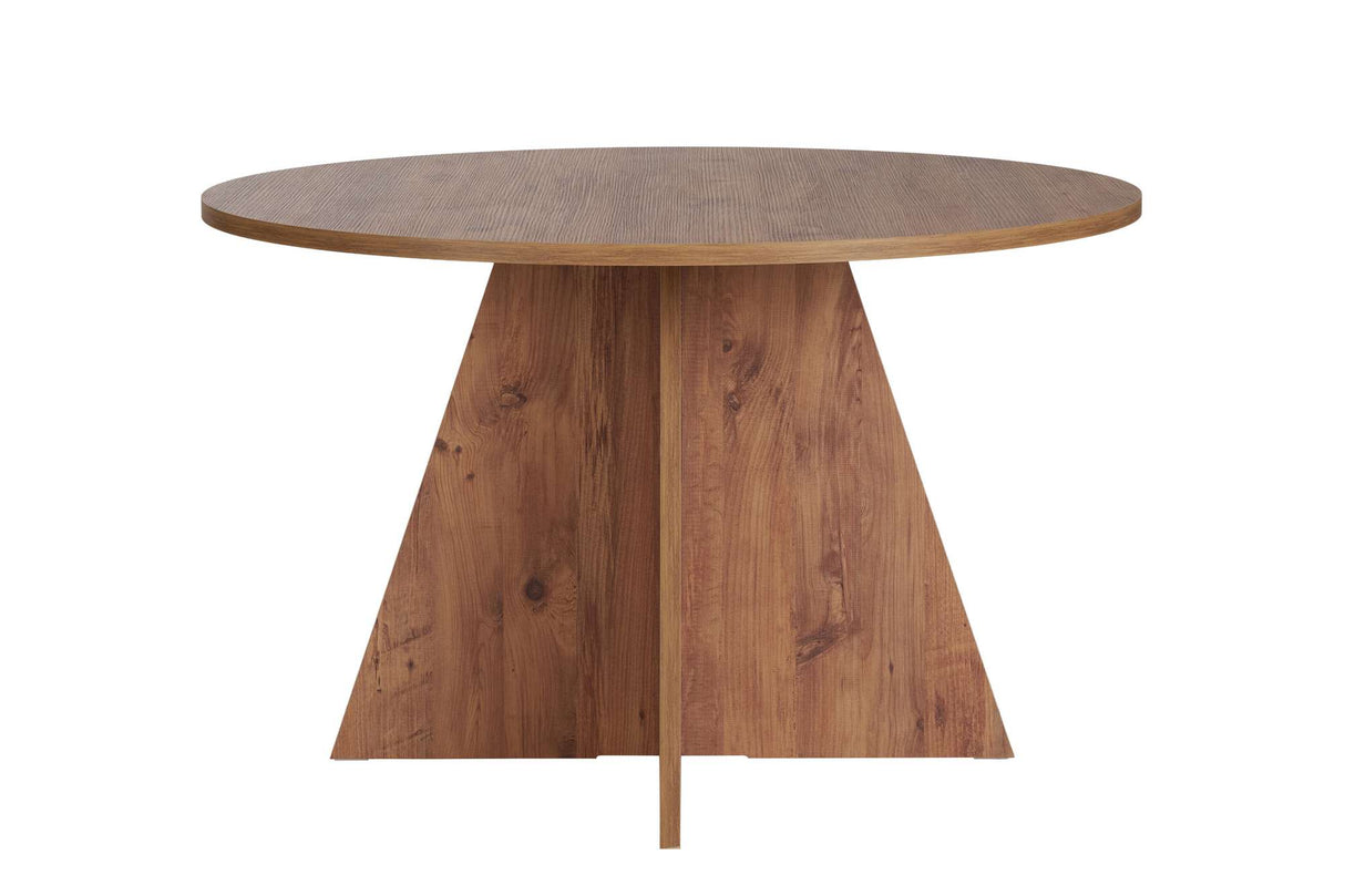 Round Dining Table Mary in Pine-Look Melamine – 125 cm