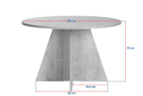 Eettafels - Eetkamertafel rond travertin - 120 cm - Mary - Dimehouse
