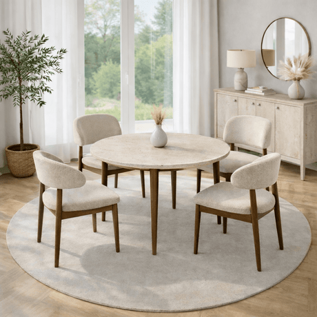 Rectangular Walnut Melamine Dining Table 180x89.5x75 cm - Linova