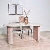 Dining table Jimi 180x90 cm Travertin Beige