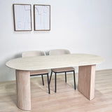 Dining table Jimi 180x90 cm Travertin Beige