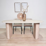 Dining table Jimi 180x90 cm Travertin Beige