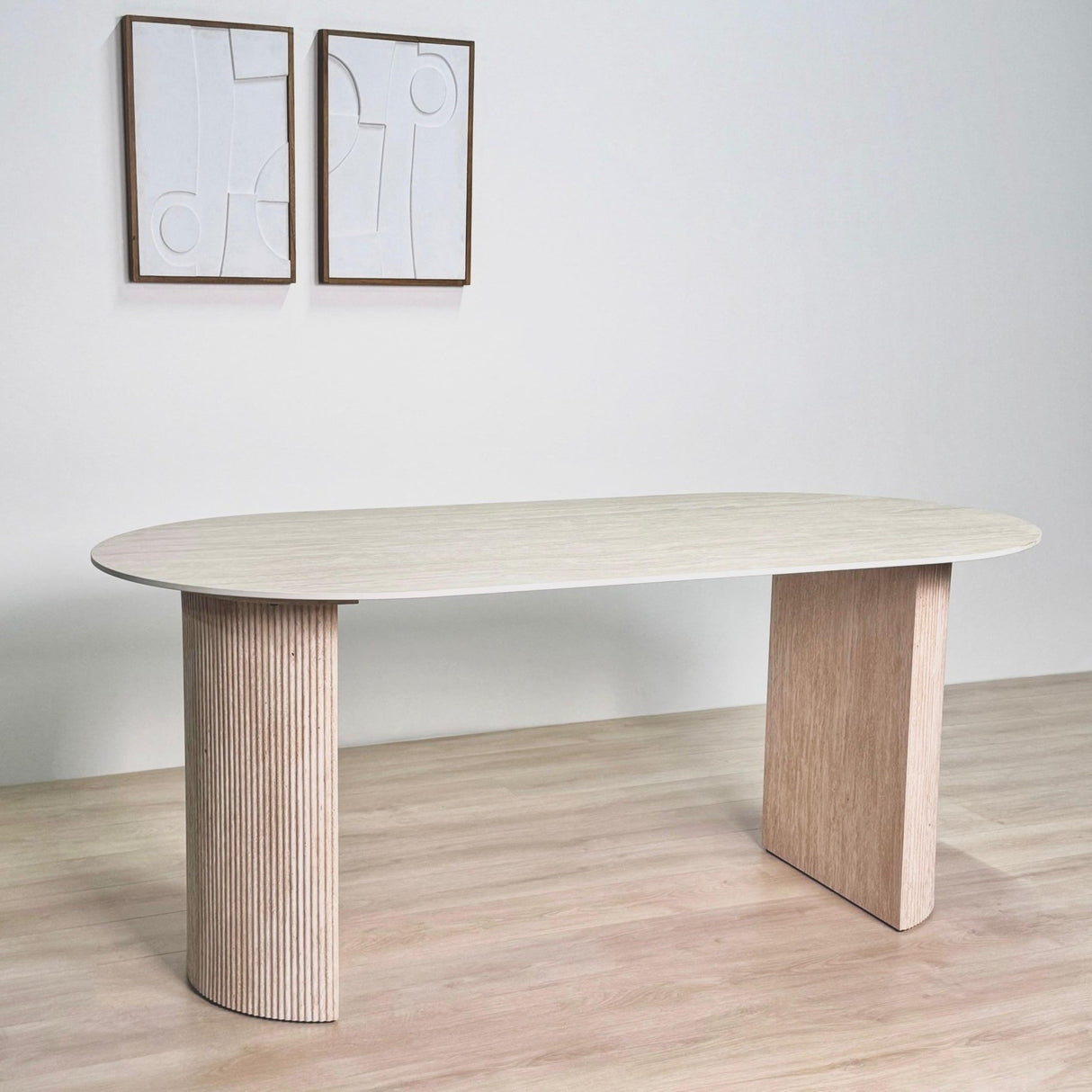 Dining table Jimi 180x90 cm Travertin Beige