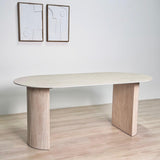 Dining table Jimi 180x90 cm Travertin Beige