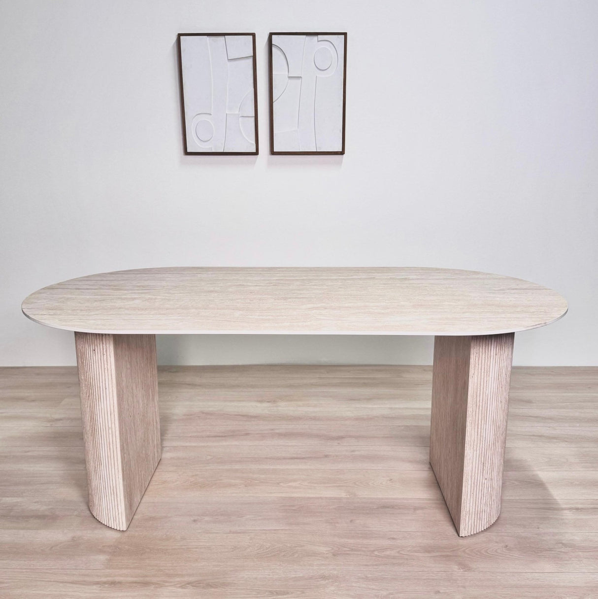 Dining table Jimi 180x90 cm Travertin Beige