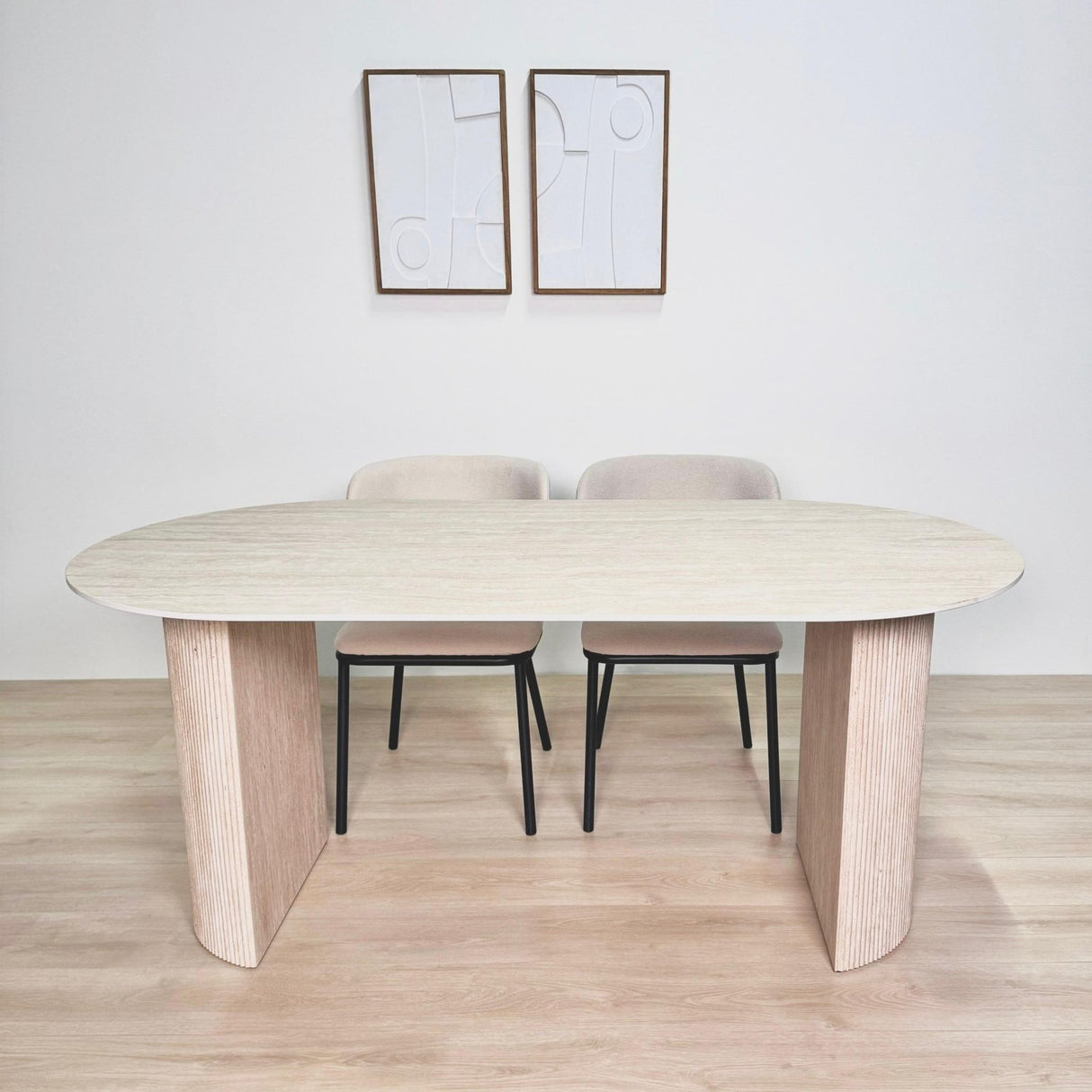 Dining table Jimi 180x90 cm Travertin Beige