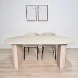 Dining table Jimi 180x90 cm Travertin Beige