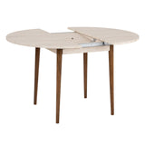 Rectangular Walnut Melamine Dining Table 180x89.5x75 cm - Linova