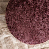 Hockers-Hocker paars chenille stof - 40x40x35 cm - Mara-Dimehouse