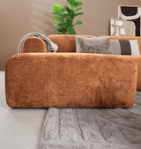 Banken-U-bank oker chenille stof - 342x165 cm - Shane-Dimehouse