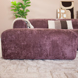 Corner sofa purple chenille fabric - 292x169 cm - Shane - left
