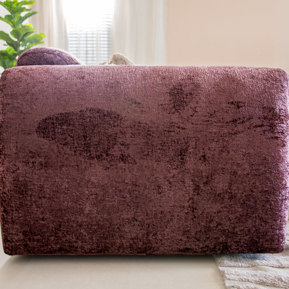 Corner sofa purple chenille fabric - 292x169 cm - Shane - right