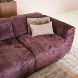 Corner sofa purple chenille fabric - 292x169 cm - Shane - left