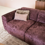 Corner sofa purple chenille fabric - 292x169 cm - Shane - right
